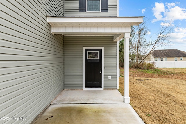 view of doorway to property