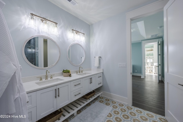 bathroom featuring vanity