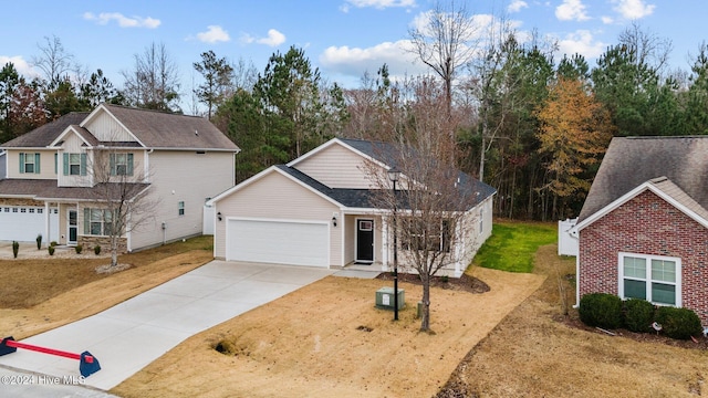 view of property featuring a front lawn