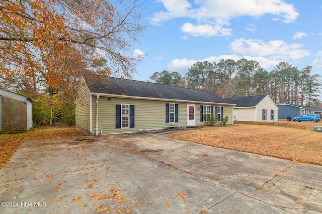 view of ranch-style house