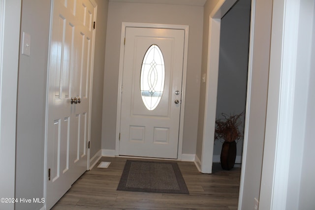 entryway featuring light hardwood / wood-style flooring