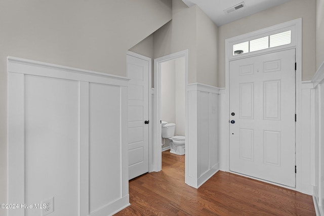 entrance foyer featuring hardwood / wood-style floors