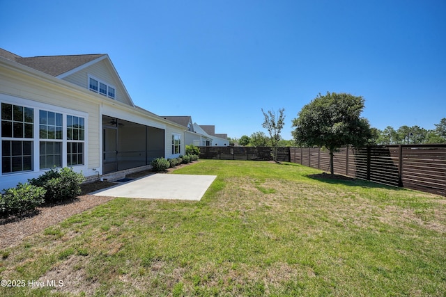 4450 Old Towne St, Wilmington, NC 28412 - view of yard featuring a patio area and ceiling fan