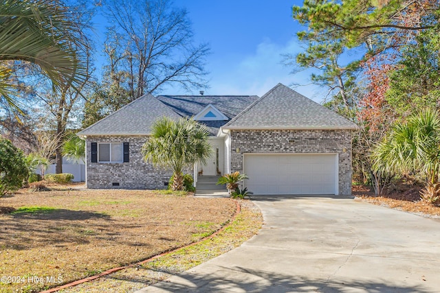 view of front of home featuring a garage