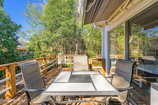 view of wooden deck