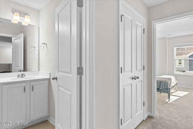 bathroom with vanity