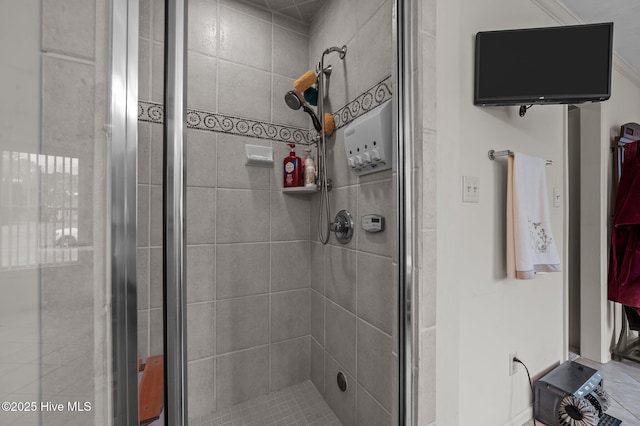 full bath featuring a shower stall