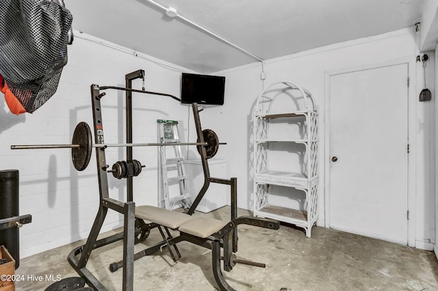 view of workout area