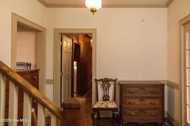 corridor with ornamental molding