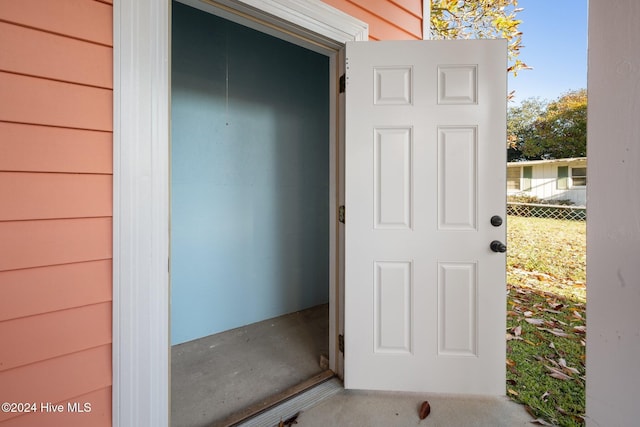 view of doorway to property