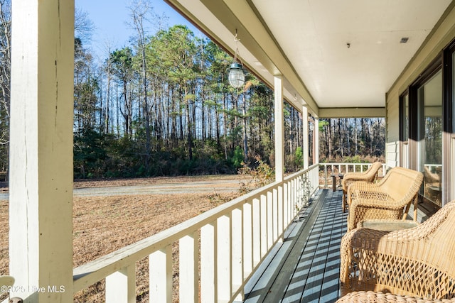 balcony with covered porch