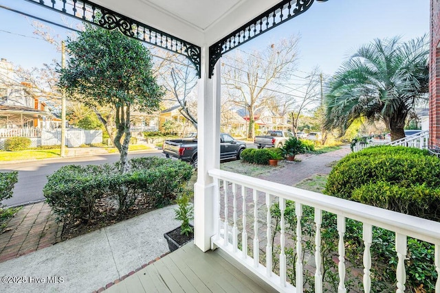 exterior space with covered porch