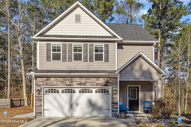 front facade featuring a garage