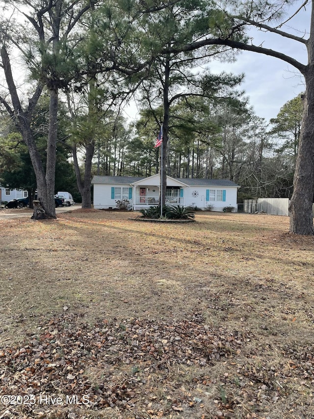 view of front of house with covered porch