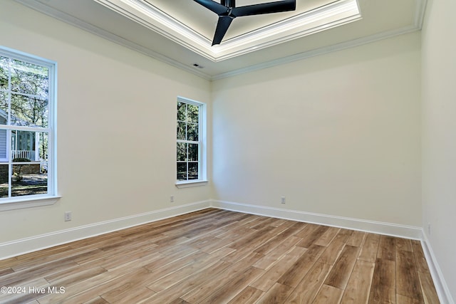 3375 Sandridge Ln SW, Supply, NC 28462 - unfurnished room featuring light wood-type flooring, baseboards, ornamental molding, and visible vents