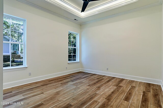3375 Sandridge Ln SW, Supply, NC 28462 - unfurnished room with baseboards, ornamental molding, and wood finished floors
