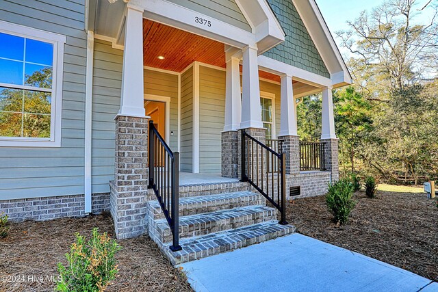 craftsman inspired home with a porch