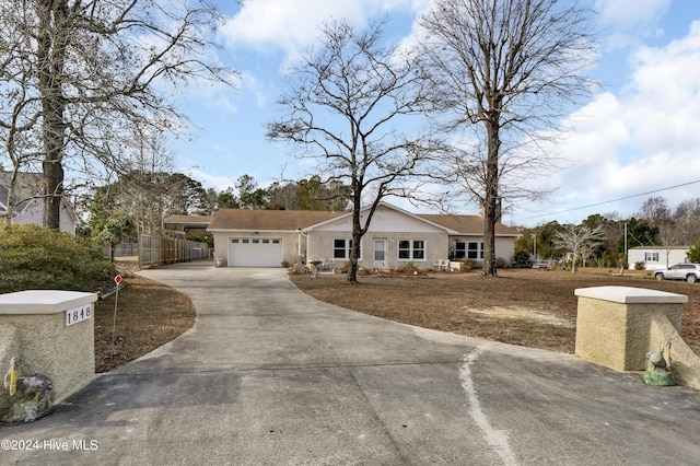 view of front of home featuring a garage