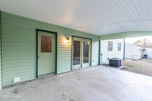 view of patio featuring cooling unit