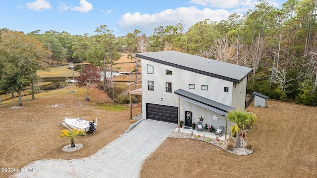 view of front of home featuring a garage