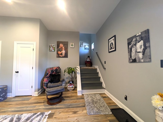 interior space featuring hardwood / wood-style flooring