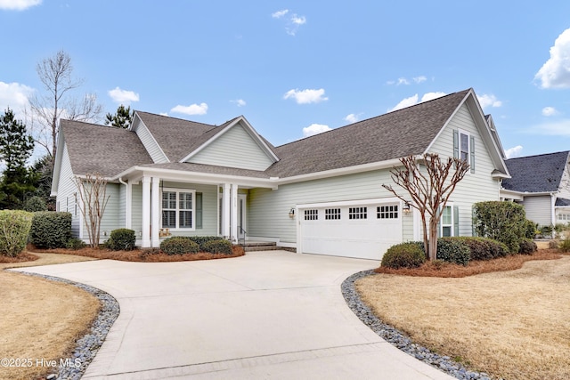 view of front facade with a garage