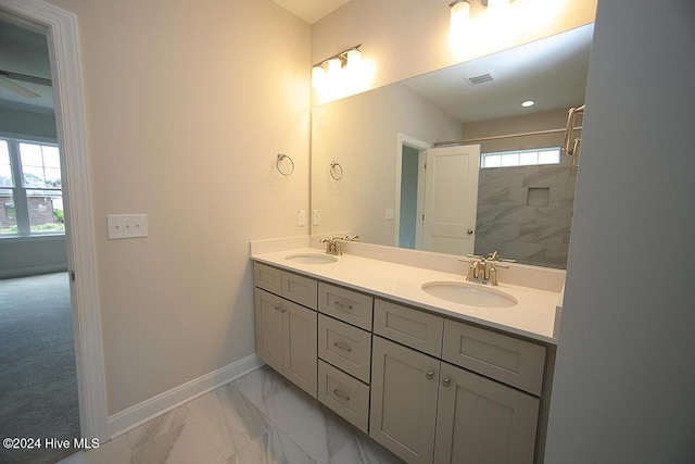 bathroom featuring vanity