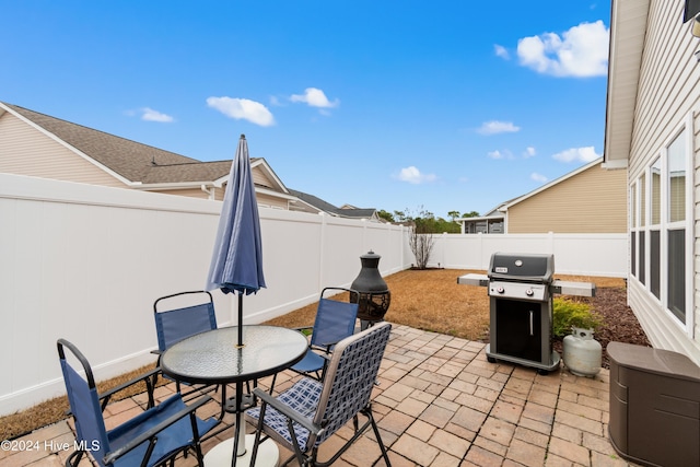 view of patio / terrace with grilling area