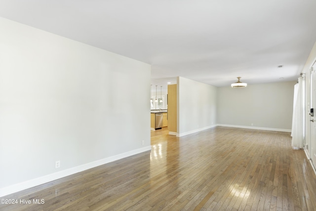 empty room featuring hardwood / wood-style floors