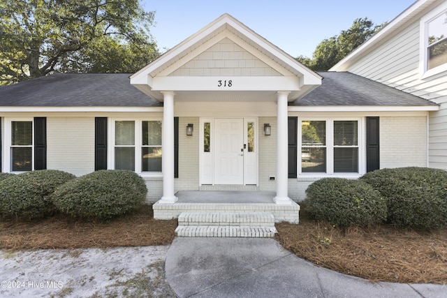 view of front of home with covered porch