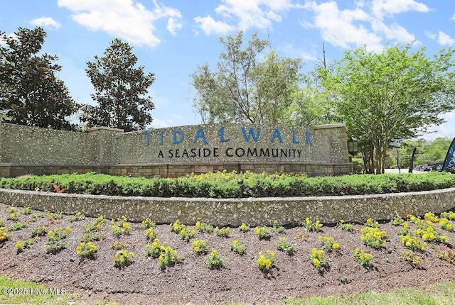 view of community sign