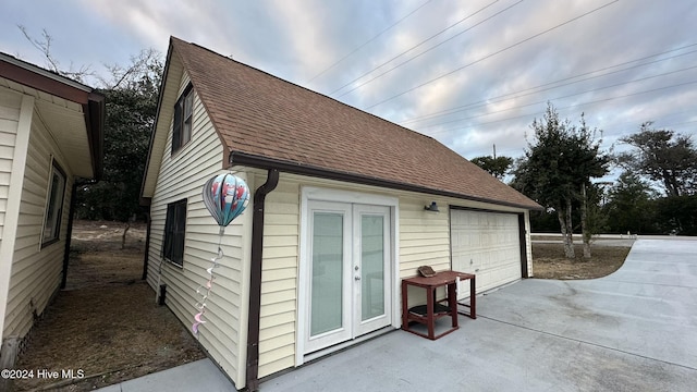 view of outdoor structure with a garage