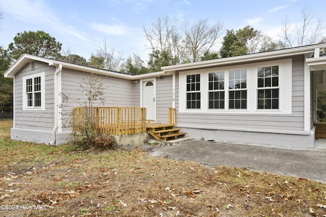 view of ranch-style home