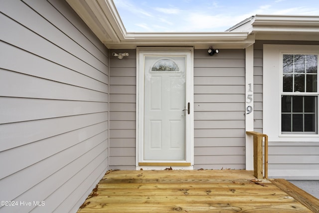 view of doorway to property