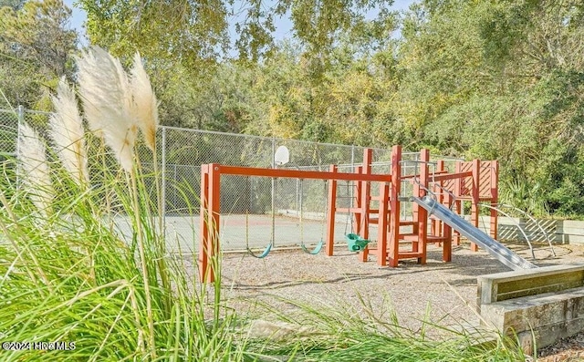 view of play area