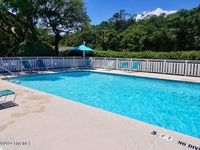 view of pool with a patio area