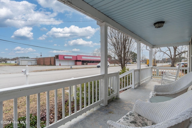 view of patio with a porch