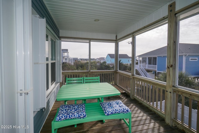 view of sunroom / solarium