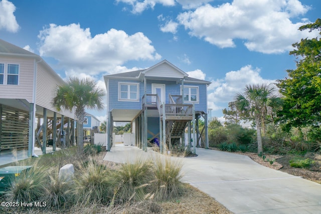 coastal home with a carport