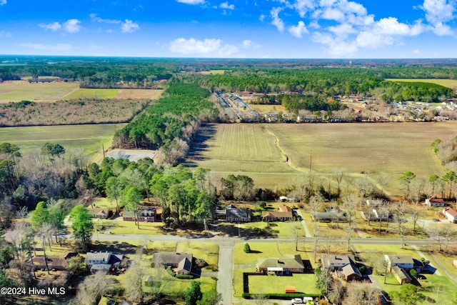 drone / aerial view featuring a rural view