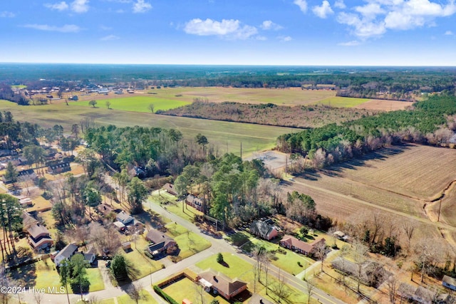 drone / aerial view featuring a rural view