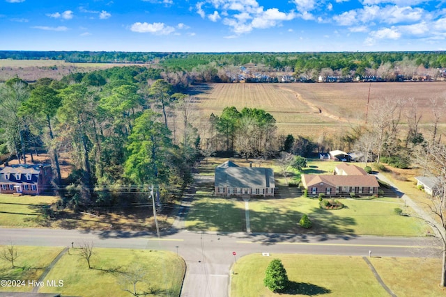 drone / aerial view featuring a rural view