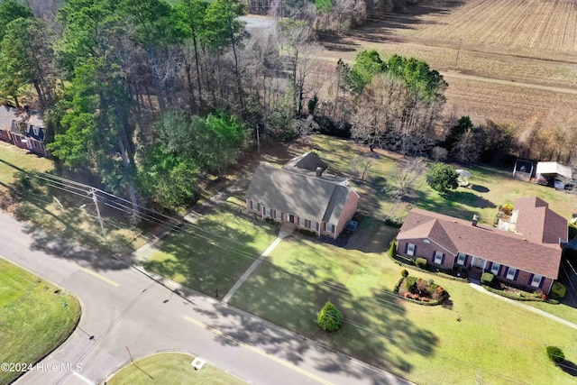 bird's eye view featuring a rural view