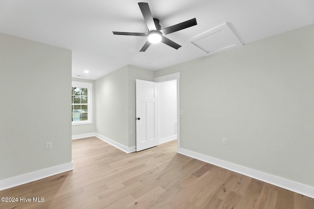 empty room featuring light hardwood / wood-style flooring