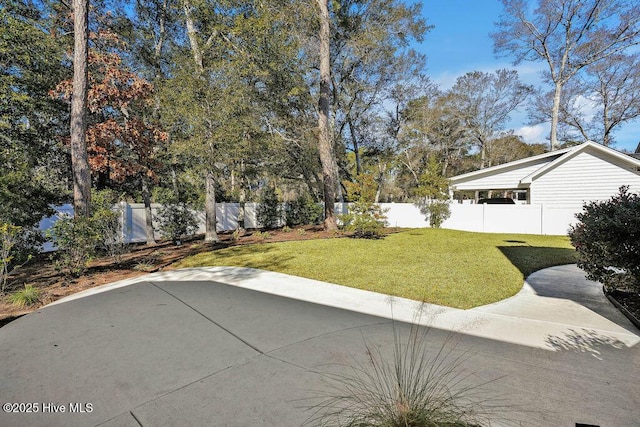 view of yard featuring a patio