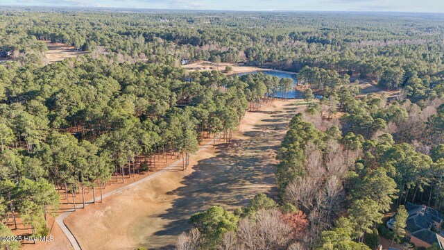 7 Brinyan Ct, Pinehurst, NC 28374 - aerial overview of property's location featuring a forest and a nearby body of water