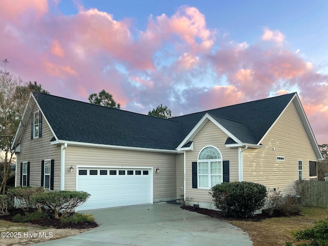 view of front of house featuring a garage