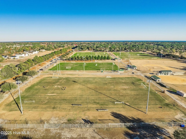 drone / aerial view with a rural view