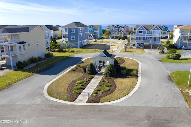 bird's eye view with a residential view