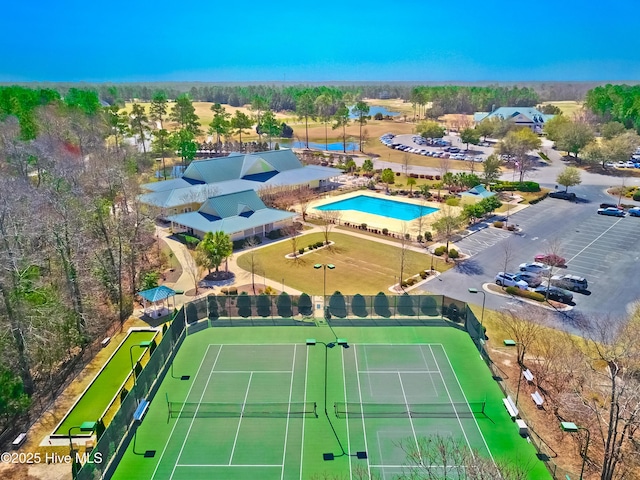 birds eye view of property